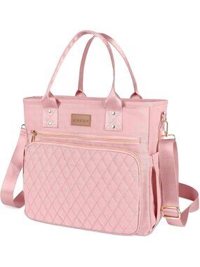 Large Insulated Lunch Bag for Women - Thermal Cooler Tote in Shimmering Blush